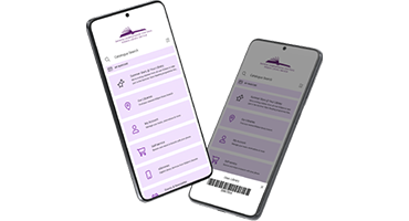 picture of two smartphones showing the Kildare Libraries app Kildare Libraries App